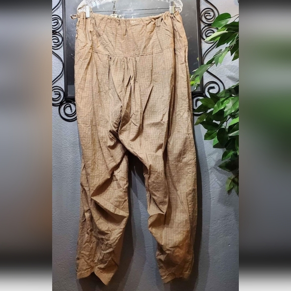 VTG Mens Kurta & Harem Pants Red Beige Traditional Set Size 46 - Picture 9 of 10